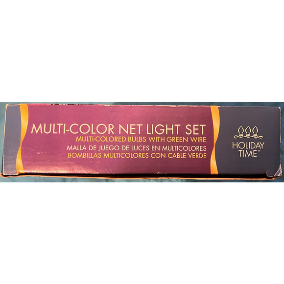 NEW Holiday Time 150 Ct Net Light Multi Color Green Wire Indoor Outdoor WORKS - Picture 5 of 5